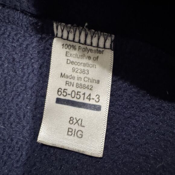 Boulder Creek Trading Co Mens 8XL Big Fleece Jacket Blue Black Full Zip - Picture 8 of 8